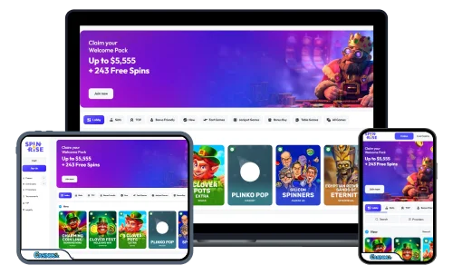 Interfaccia su diversi dispositivi Spinrise Casino